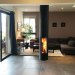 Focus - suspended SLIMFOCUS wood fireplace with rotating system