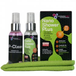 Hadwao - zestaw preparatów do impregnacji szkła w kabinie prysznicowej Nano Shower Plus