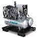Aircraft - stacjonarna sprężarka tłokowa z 2x 100-litrowymi zbiornikami sprężonego powietrza osuszaczem czynnika chłodniczego filtrem dokładnym odwadniaczem i kondycjonerem AIRPROFI DUO 703 / 2x100 / 10 KK  (2023074)
