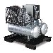 Aircraft - stacjonarna sprężarka tłokowa z 2x 100-litrowymi zbiornikami sprężonego powietrza i osuszaczem chłodniczym AIRPROFI DUO 703 / 2x100 / 10K  (2023073)